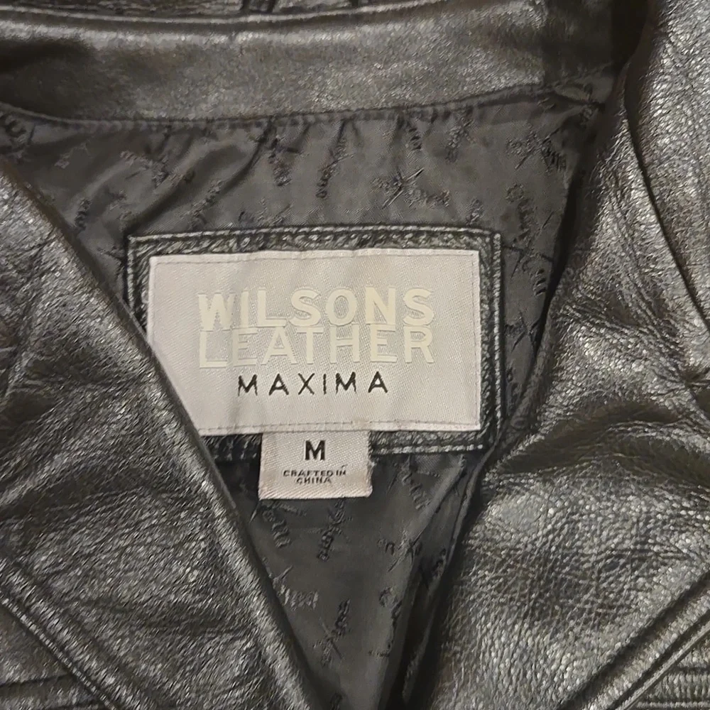 Wilsons Leather Button Jacket With Pockets